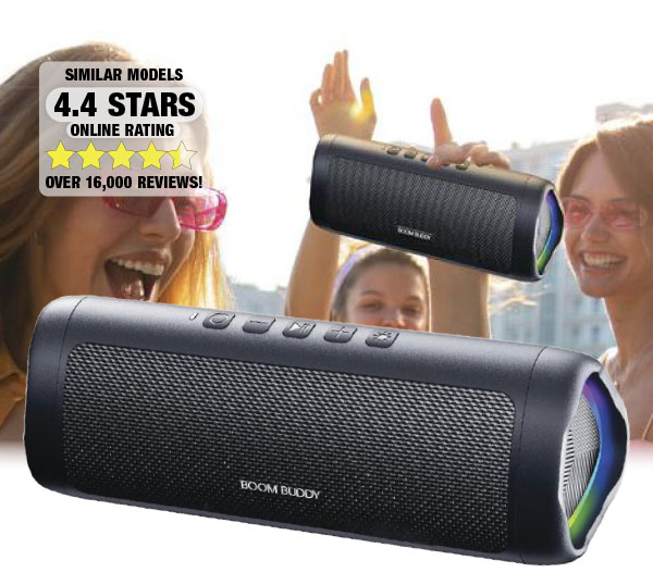 Boom Buddy Portable Bluetooth® Speaker with Color-Changing LED Light