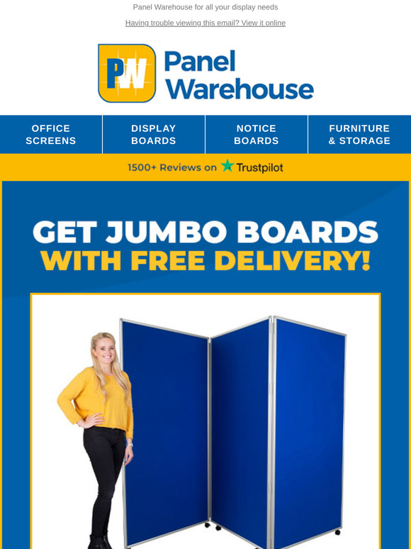 Free delivery on your jumbo boards!