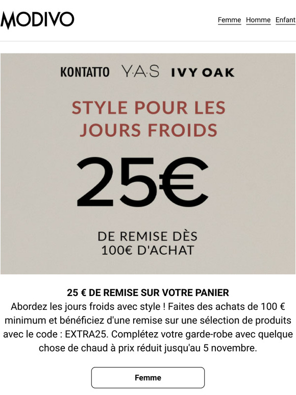 Profitez d'une remise de 25 € sur vos achats !