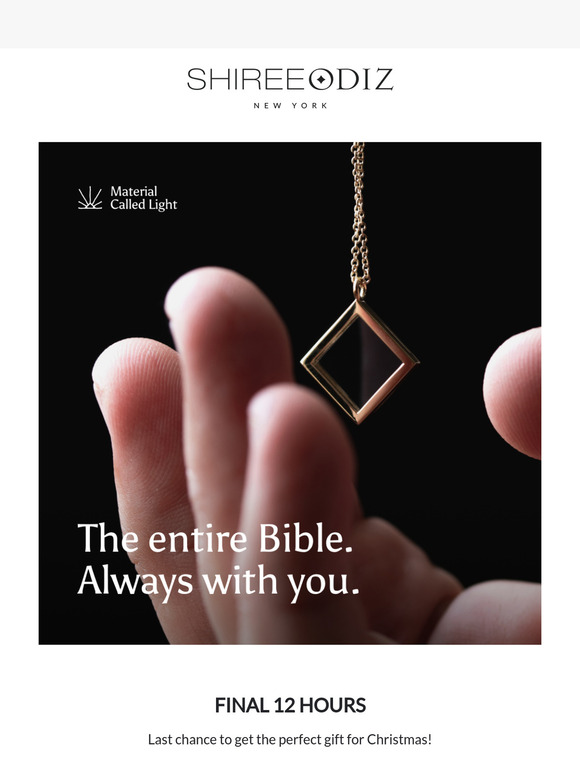 Final 12 Hours! $120K Raised, Nano-Inscribed Bible Necklace (from just $169)