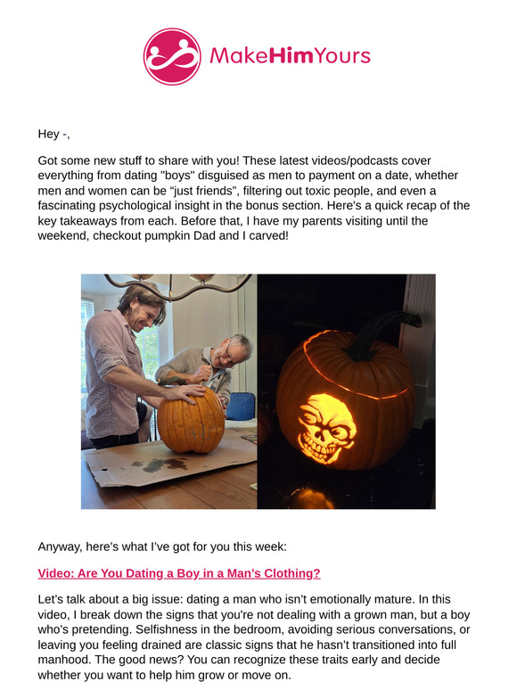 Boys In Men’s Clothing, Things Toxic People Hate, Pumpkins + More!