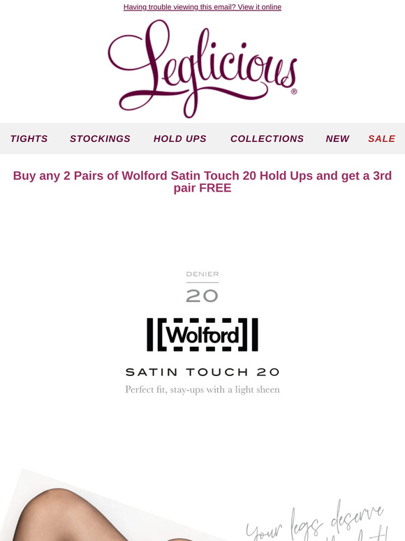 Last chance to buy 2 get 1 FREE on Wolford Satin Touch 20 Hold Ups
