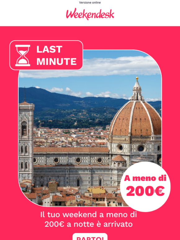 Il tuo weekend a meno di 200 € è arrivato 👇