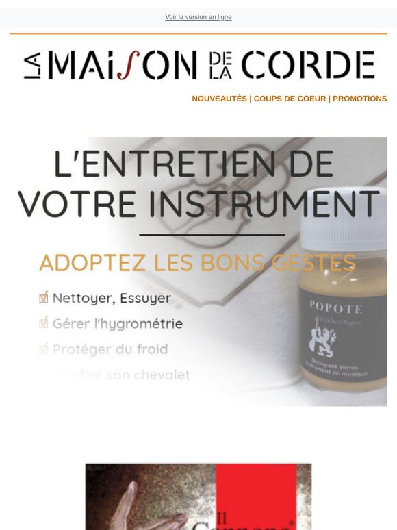 Prenez soins de votre instrument