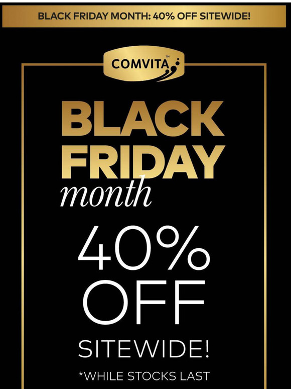 40% off Sitewide 👀 Black Friday Month Starts Now!