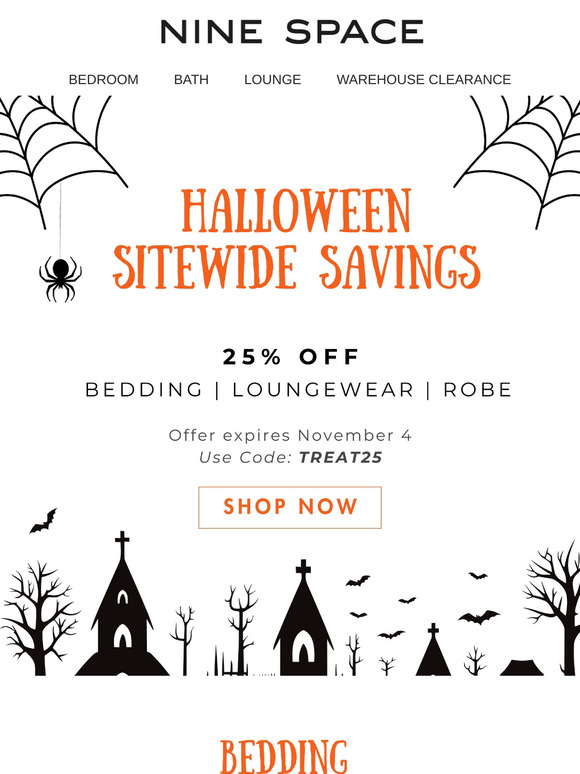 👻🎃 Halloween Treat: 25% Off Sitewide—Don’t Miss Out on Bedding Loungewear and Bathrobe Sale!