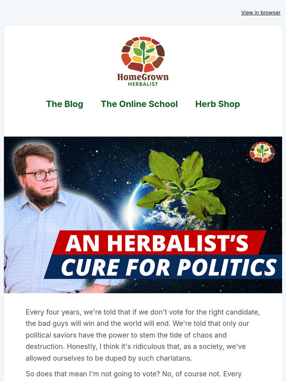 Sick of Politics and Elections? - New Vid and Blog From Doc