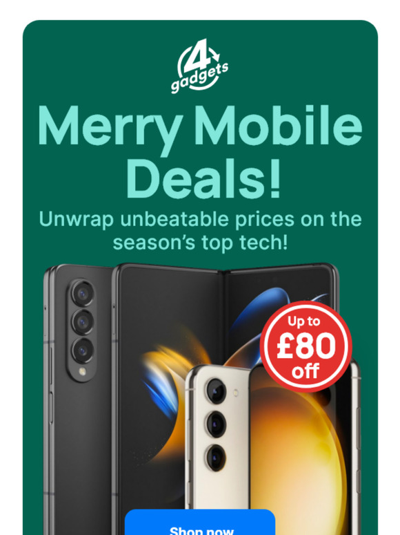 Big Christmas Sale is on!  Get up to £80 Off Samsung Phones + Win 1 of 3 £50 Gift Cards