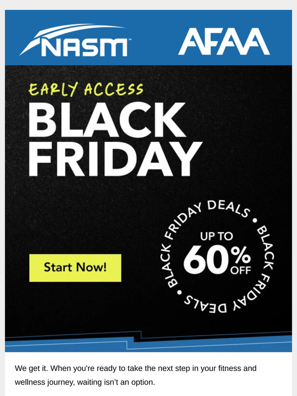 Early Access: Black Friday Starts Today!