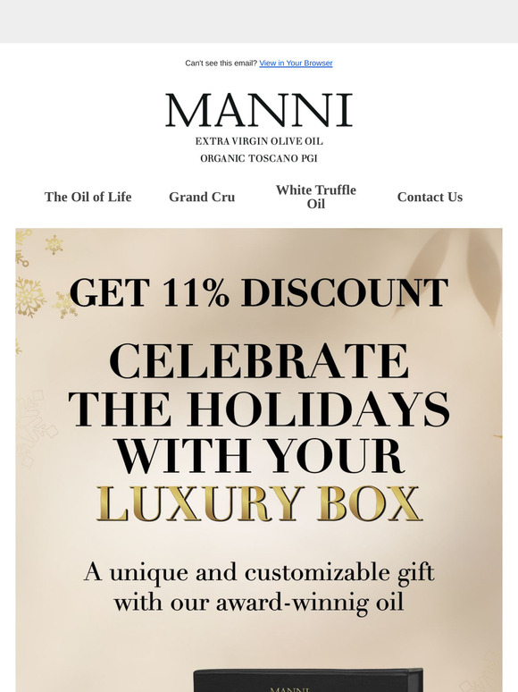 Celebrate the Holidays with our customizabe luxury box
