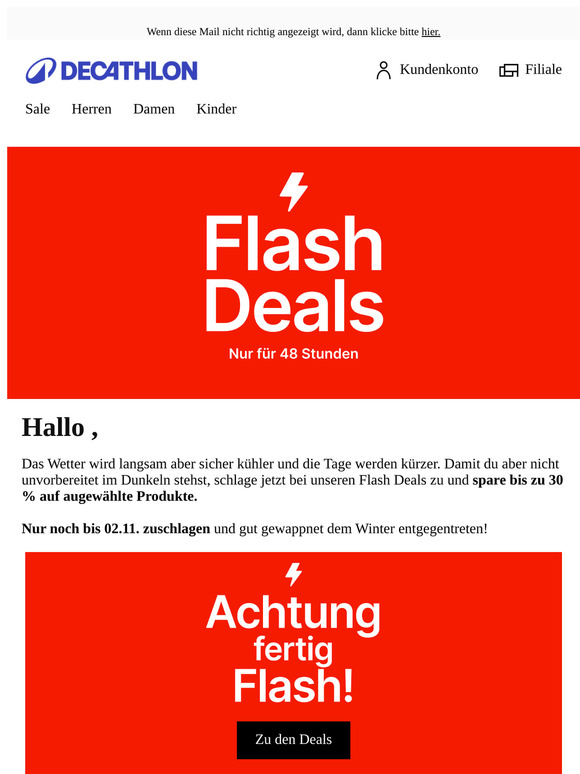Flash Deals: 48 Stunden lang sparen 🎉