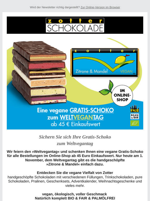Vegane Gratis-Schoko sichern – nur heute 🌱 🍫