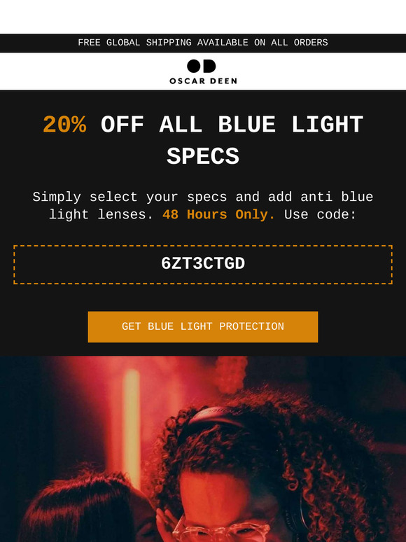 20% Off All Blue Light Specs 👓