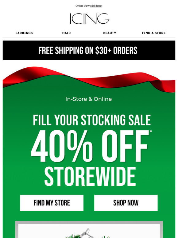 YAY! Fill your stocking with 40% off 🎁