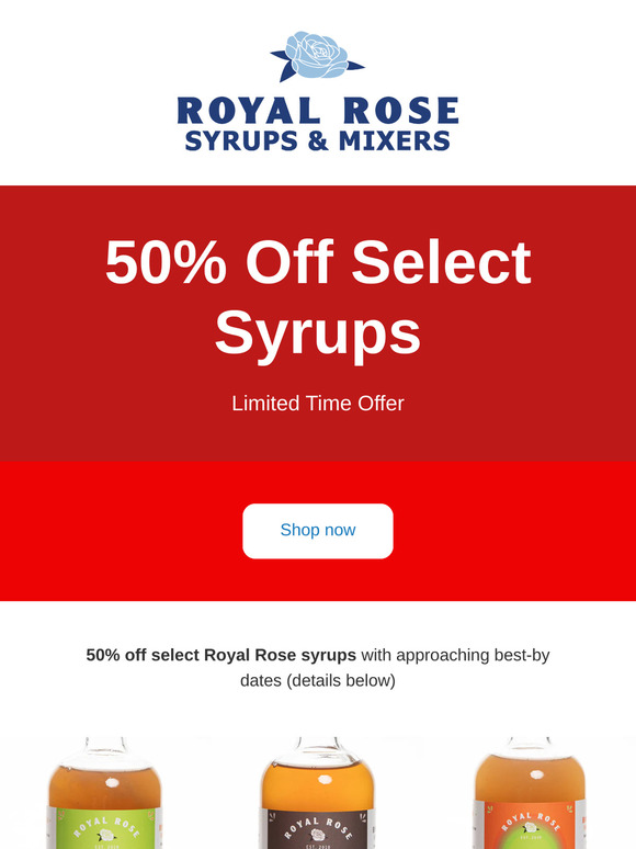 🍁 50% Off Select Syrups – Limited Time Only!