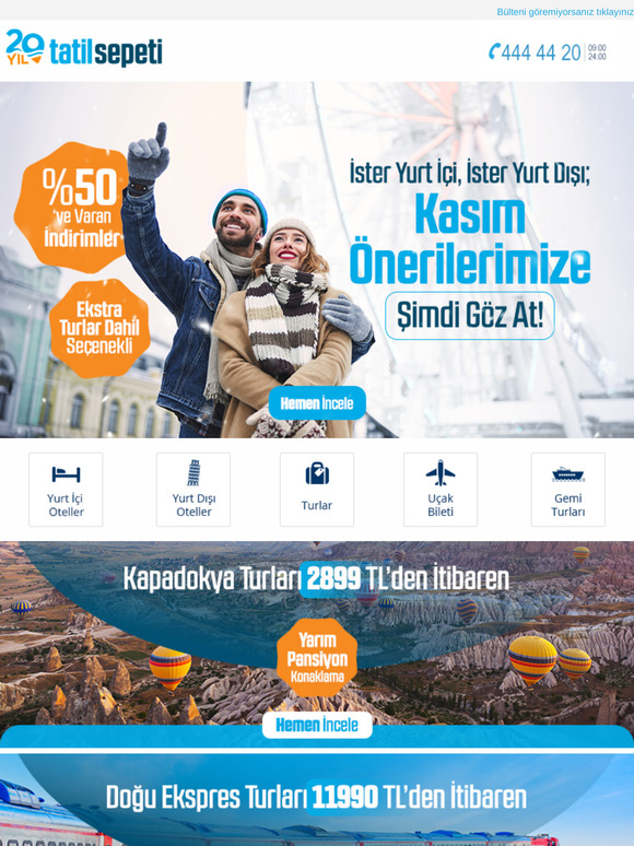 Öneriyoruz! Kasım Programın İçin Yurt İçi & Yurt Dışında Kaçırılmayacak Fırsatlar!