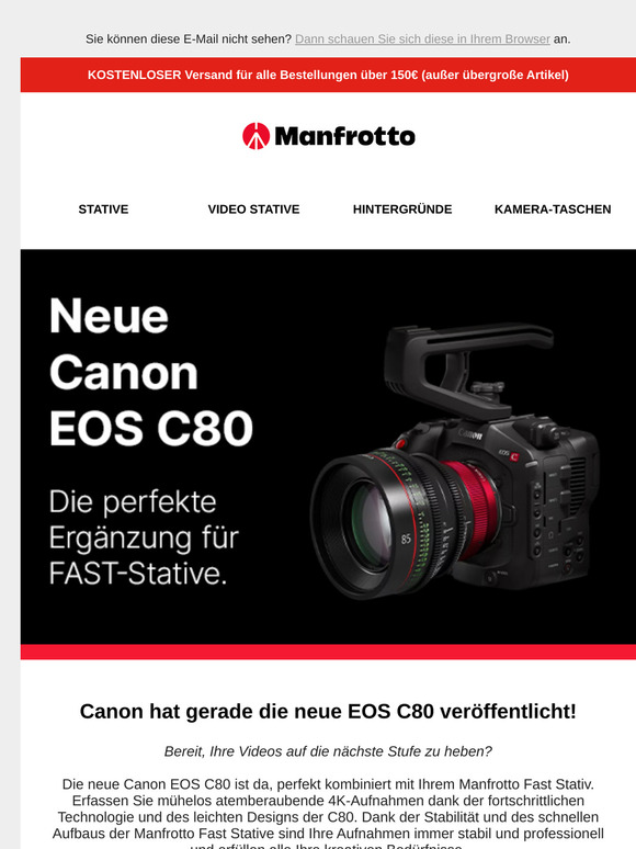 Nutzen Sie das volle Potenzial der neuen Canon EOS C80