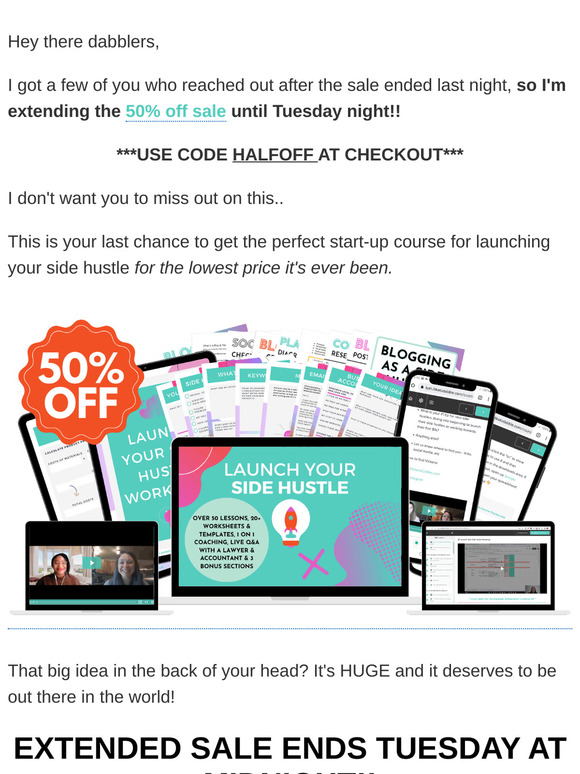 We're extending the sale!