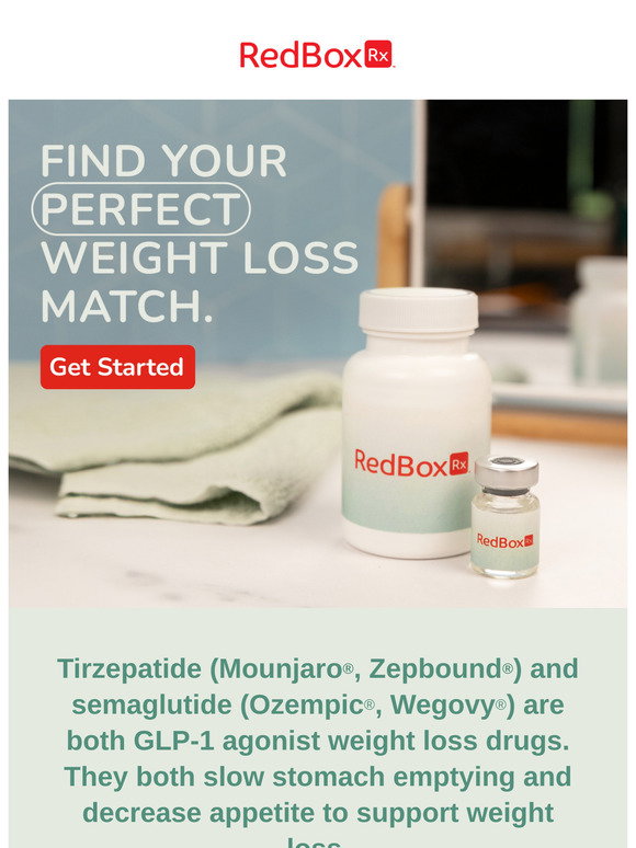 RedBox Rx: Tirzepatide vs Semaglutide: What's better for weight loss? |  Milled