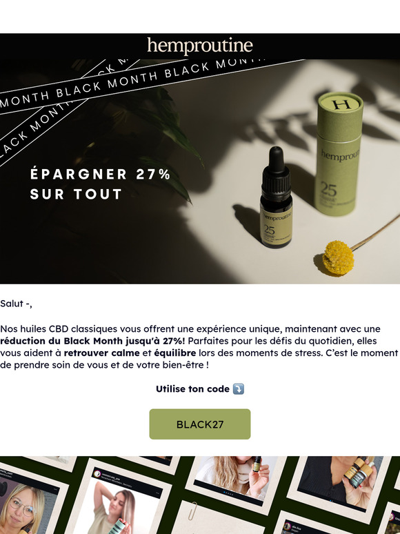 Pour équilibre et détente : 27% nos classiques CBD en promo ! 💫