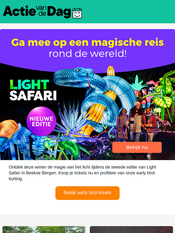 Early bird-tickets voor Light Safari Beekse Bergen✨