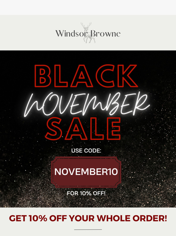 BLACK NOVEMBER HAS ARRIVED! 🖤