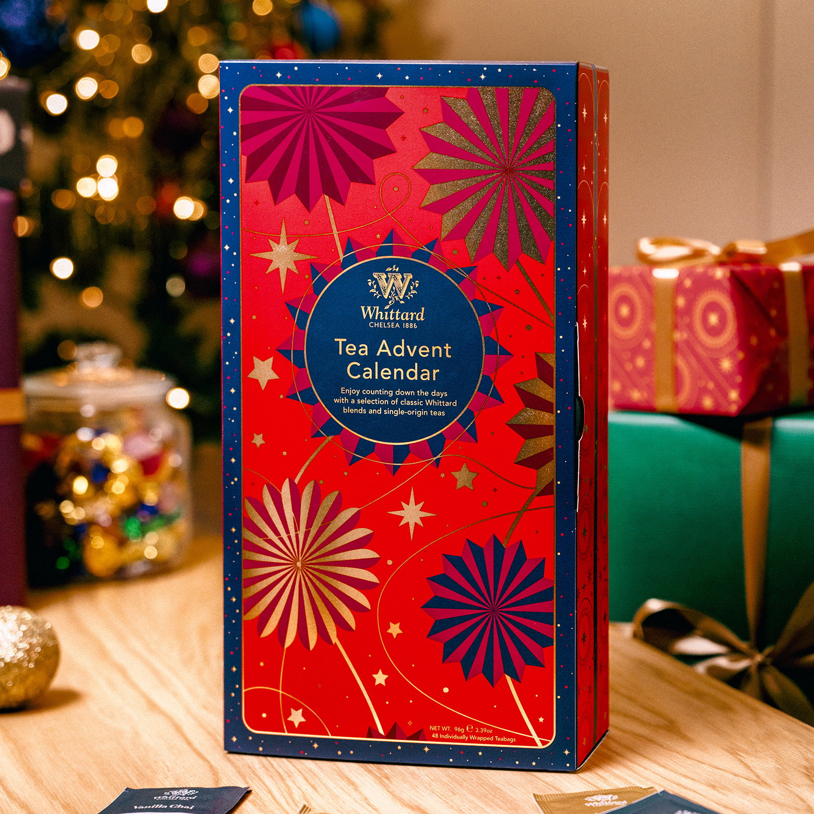 Tea Advent Calendar on a table top