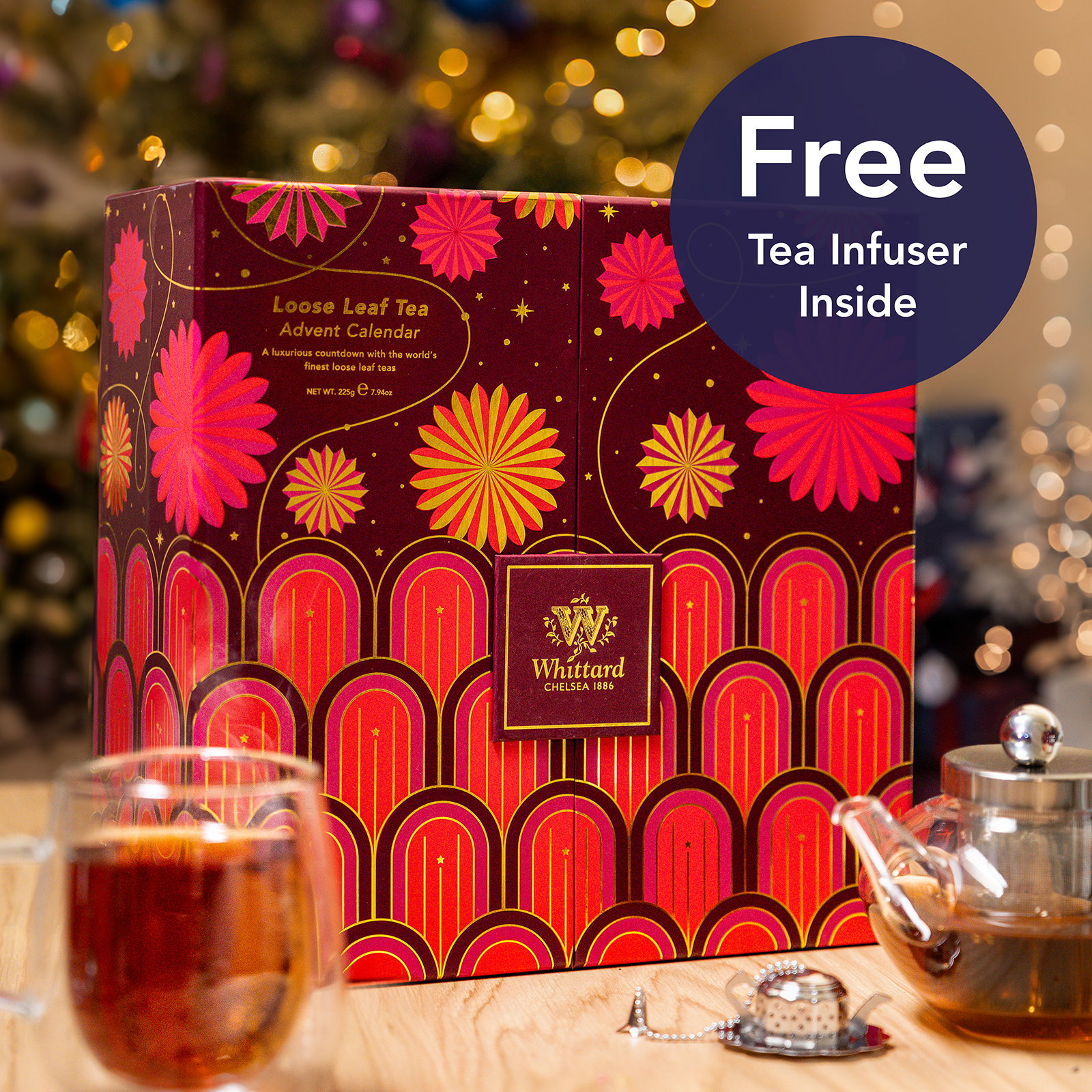 Loose Leaf Tea Advent Calendar open on a table top