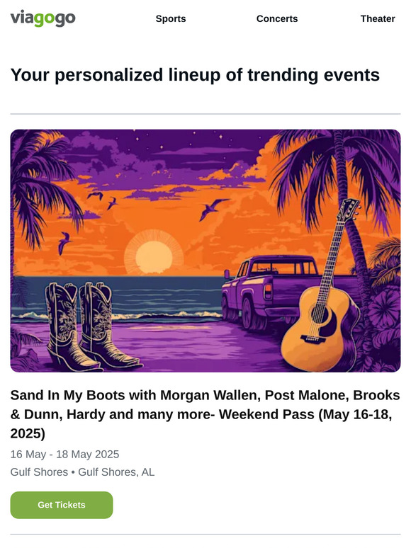 Your event lineup