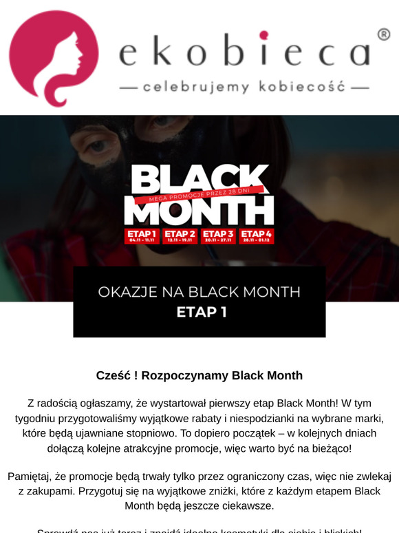 🖤 Cześć ! Zaczynamy Black Month z wyjątkowymi rabatami! 🎉