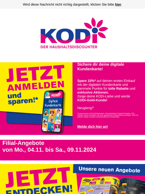 KODi-Angebote ab 04.11. - z.B. Wärmflaschen ab 2,99,-