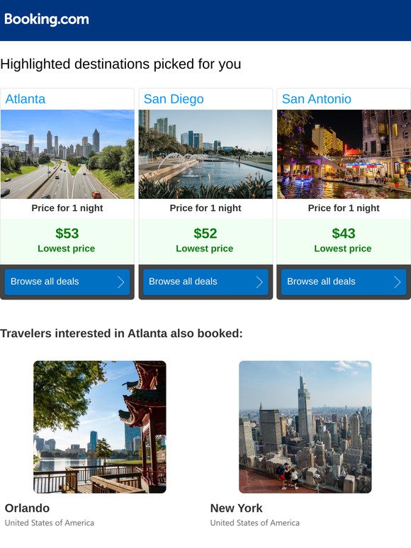 Atlanta & San Diego: Updating you on prices, info, and more