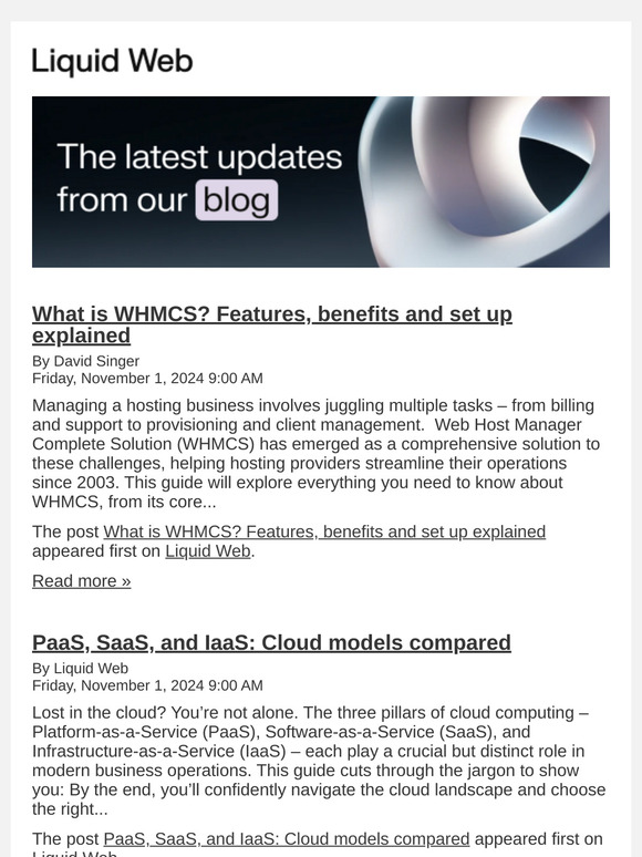 The Latest Content from the Liquid Web Blog