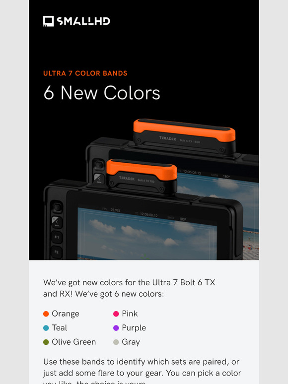 Check out the 6 New Colors for the Ultra 7 Bolt 6