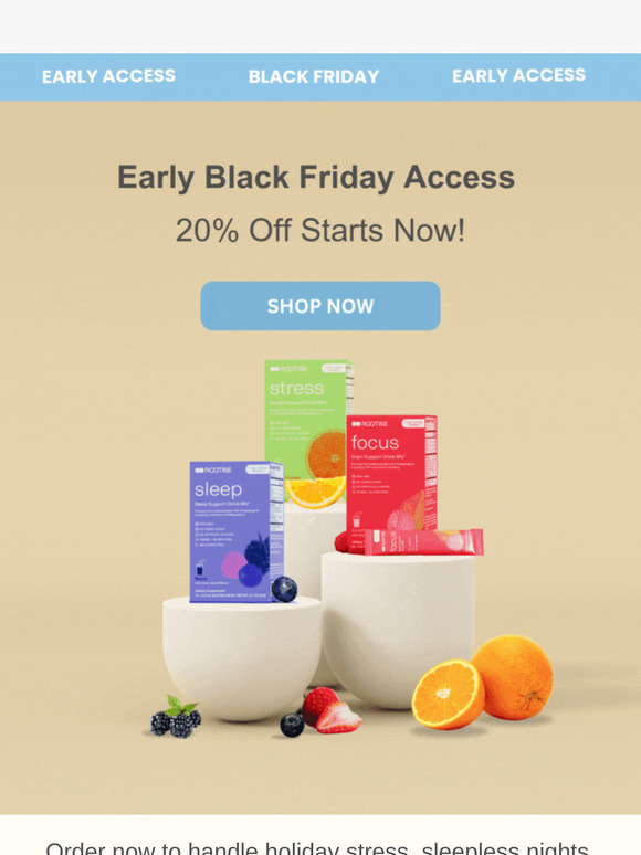 Get 20% Off Early! Black Friday Deals Are Here 🔥