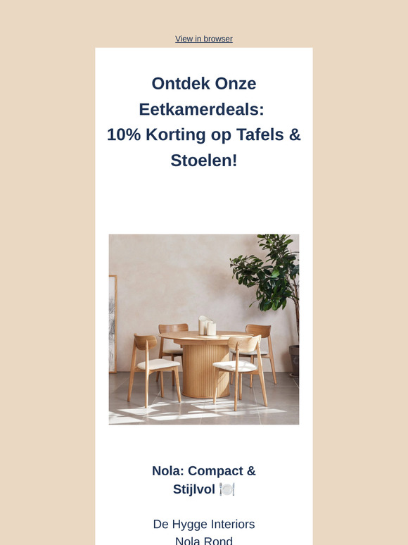 Eetkamer Upgrade: 10% Korting op Tafels en Stoelen!