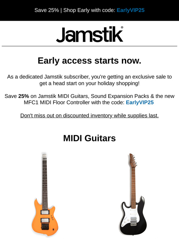 Jamstik Subscriber Pre-Sale - 25% off
