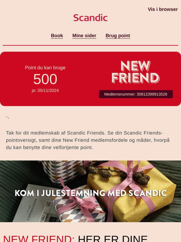 —, her er denne måneds status på dit medlemskab!