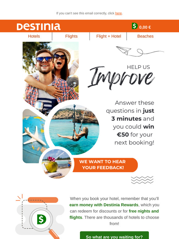 Give us your feedback and win €50!
