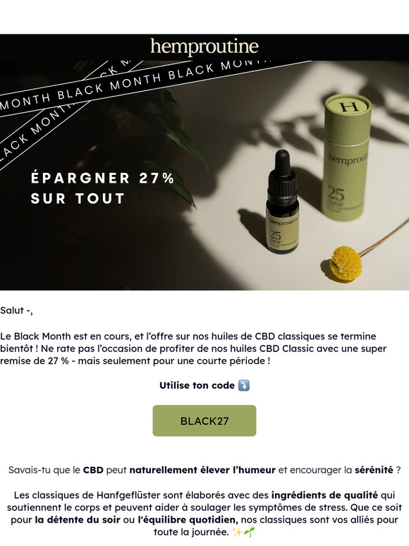 Notre folle action KickOff du Black Month touche à sa fin !
