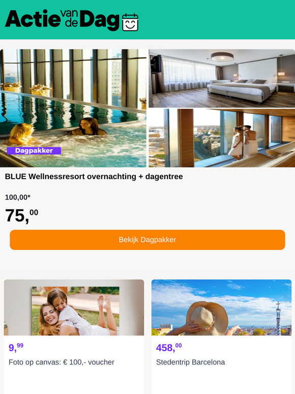 BLUE Wellnessresort overnachting + dagentree