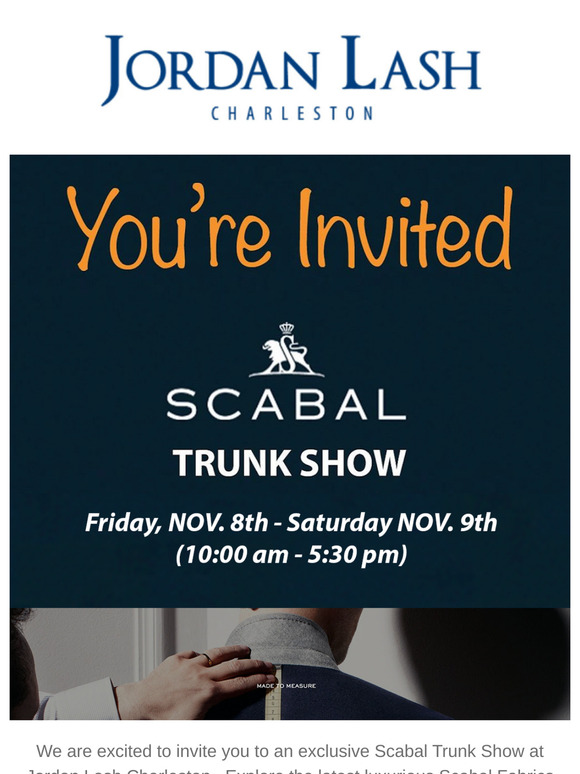 Invitation to Our Exclusive Scabal Trunk Show
