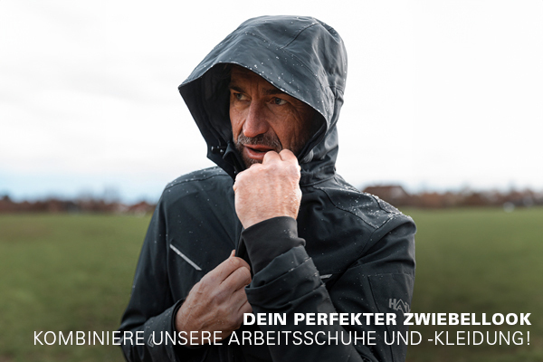 Dein perfekter Zwiebellook - kombiniere unsere Arbeitsschuhe und -kleidung!