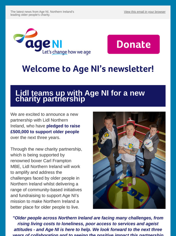 Exciting announcement from Age NI