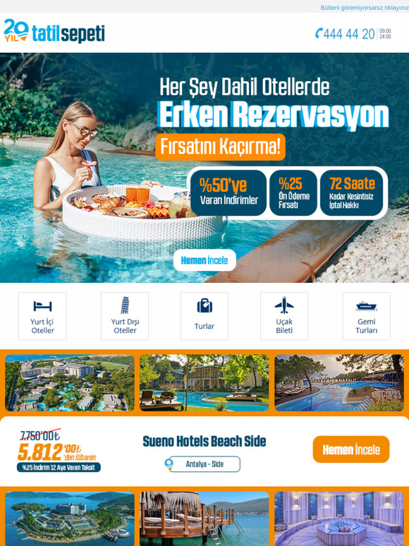 Erken Rezervasyonda Bu Otellerde İndirimler, Fırsatlar Her Şey Dahil!