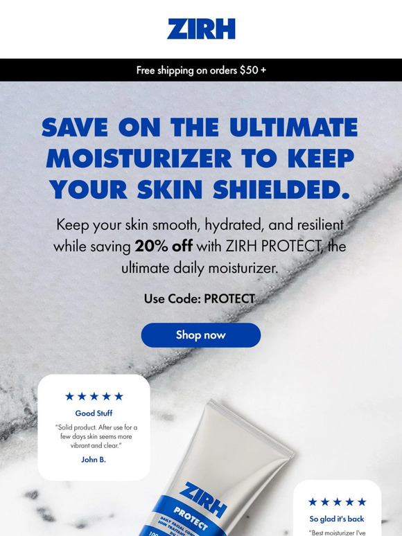 20% Off ZIRH PROTECT