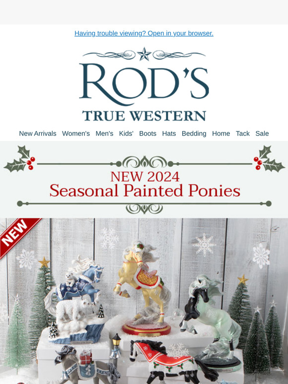 Rod's Western Palace New 2024 Holiday Painted Ponies Are HERE! Milled