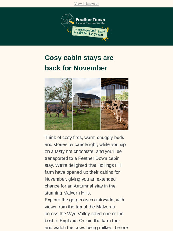 Fancy one last cabin stay this Autumn?