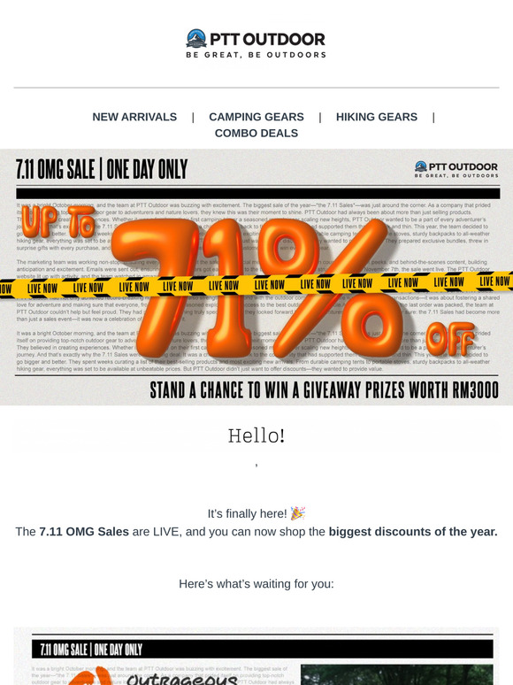 The 7.11 OMG Sales Are LIVE! Shop Now!