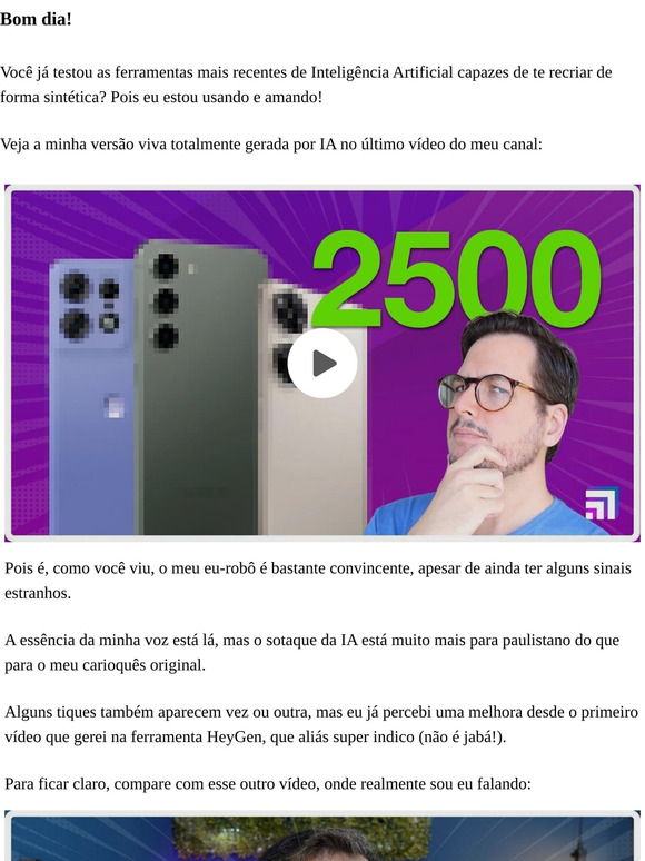 A Inteligência Artificial me tornou eterno